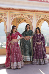 💕 Designer Pure Viscose Jacquard fabric Lehenga Choli & Dupatta Set💃🏻