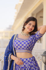 This Attractive Party Wear Silk Lehenga choli has a Regular-fit and is Made From High-Grade Fabrics And Yarn